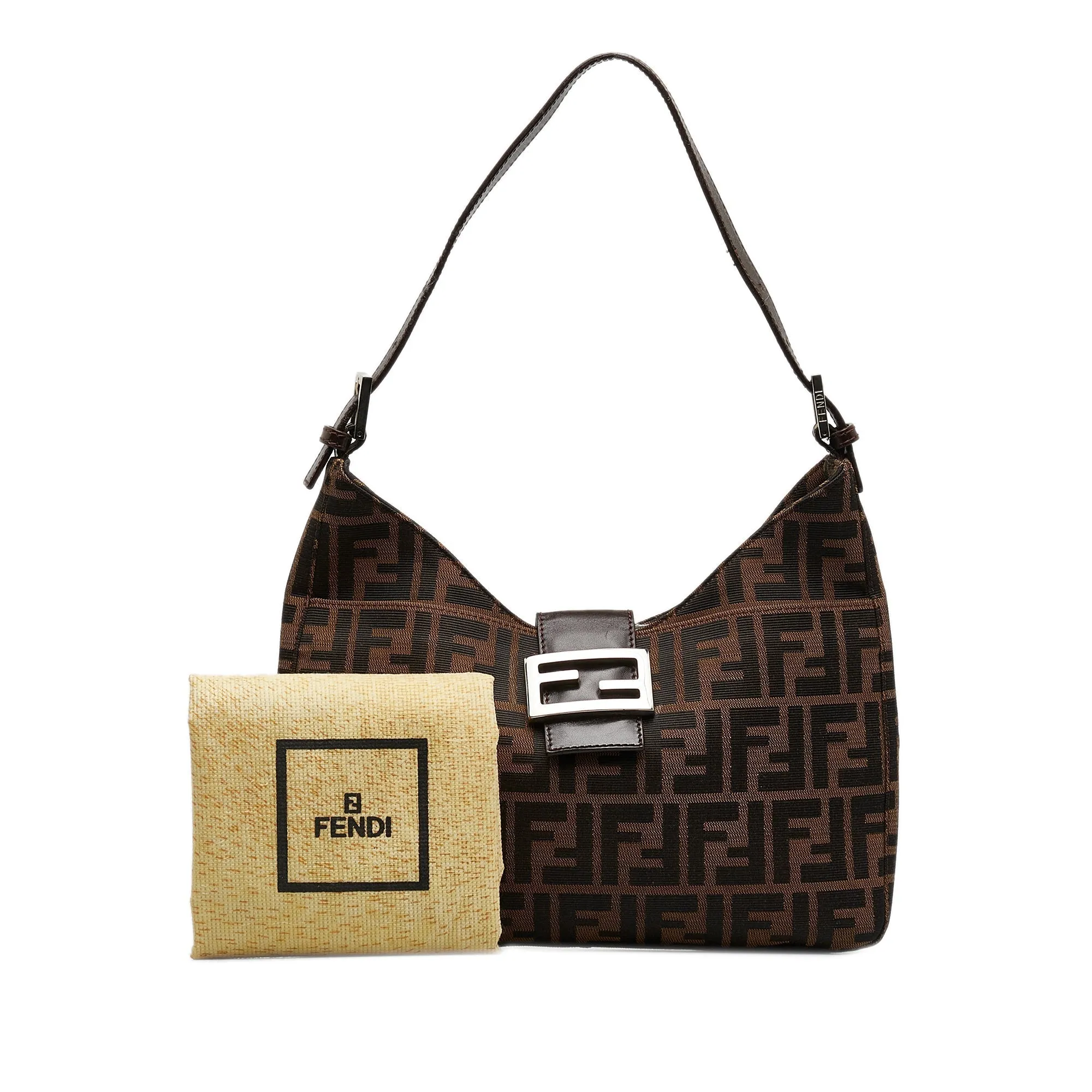 FENDI FF Lock Zucca Shoulder Bag