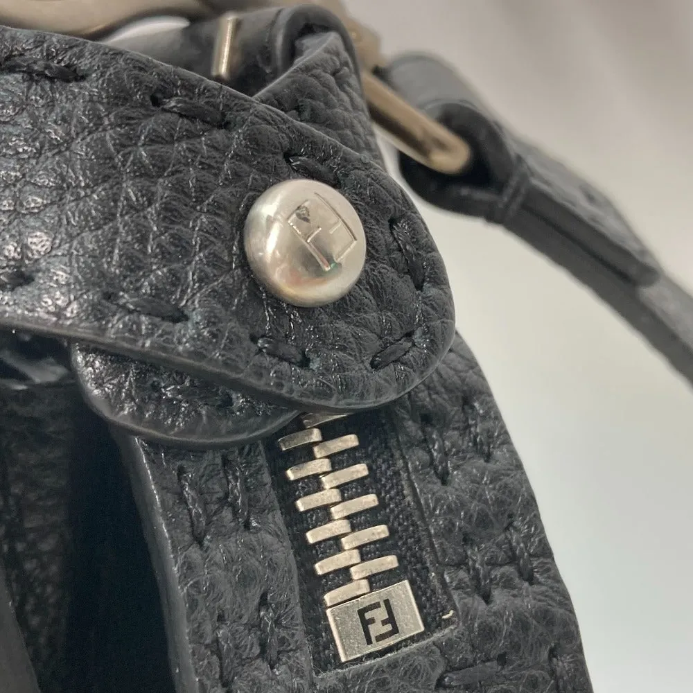 FENDI Handbag 7VA406 leather black Shoulder Bag Crossbody bag Selleria Peekaboo Iconic Fit mens Used