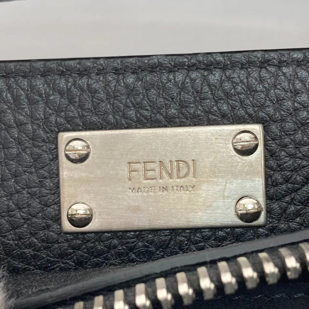 FENDI Handbag 7VA406 leather black Shoulder Bag Crossbody bag Selleria Peekaboo Iconic Fit mens Used