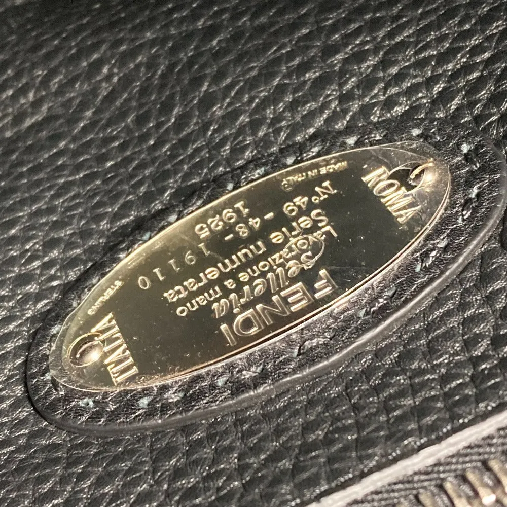FENDI Handbag 7VA406 leather black Shoulder Bag Crossbody bag Selleria Peekaboo Iconic Fit mens Used