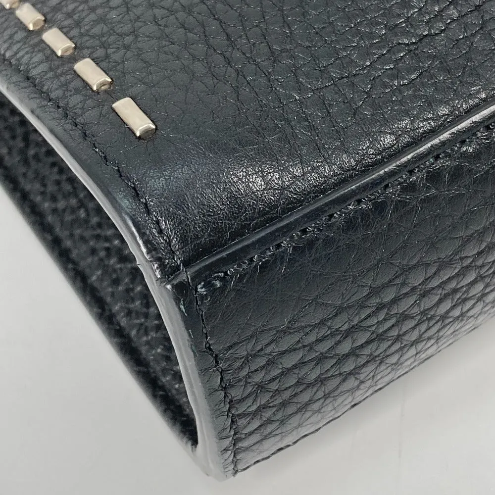 FENDI Handbag 7VA406 leather black Shoulder Bag Crossbody bag Selleria Peekaboo Iconic Fit mens Used