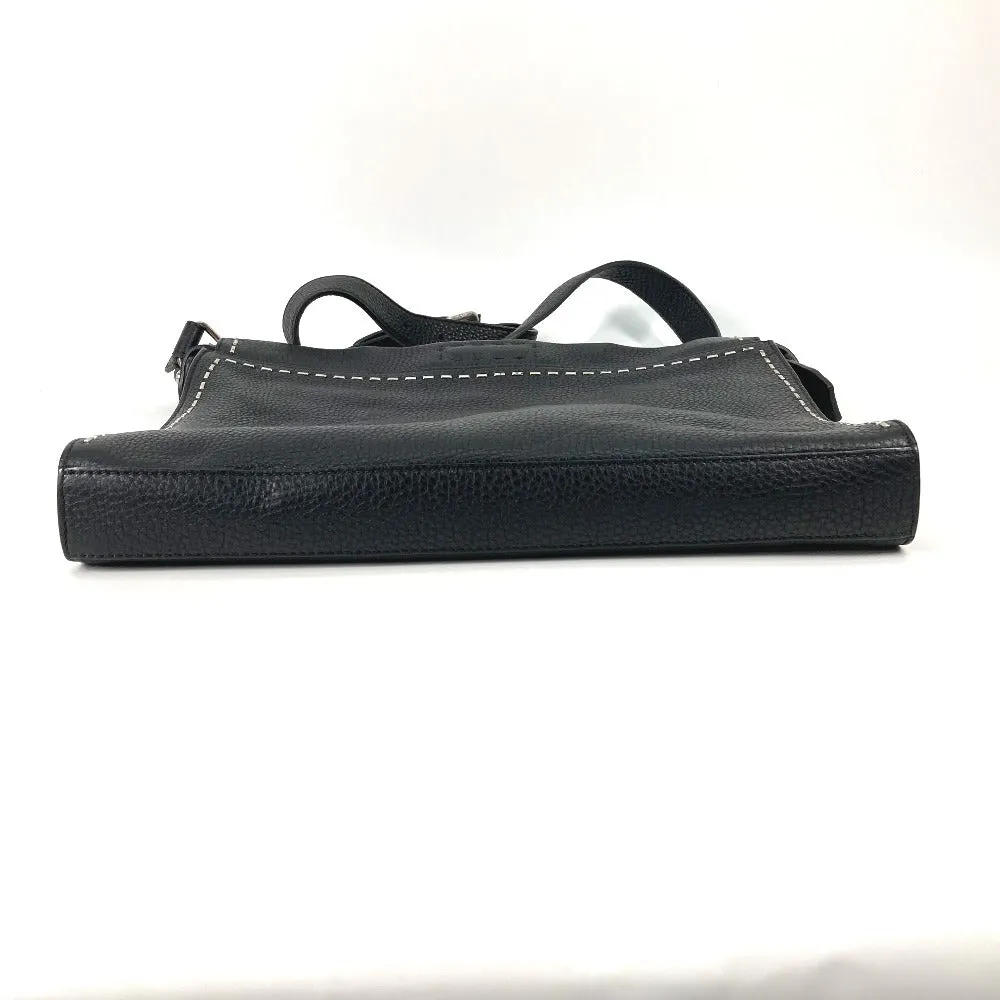 FENDI Handbag 7VA406 leather black Shoulder Bag Crossbody bag Selleria Peekaboo Iconic Fit mens Used