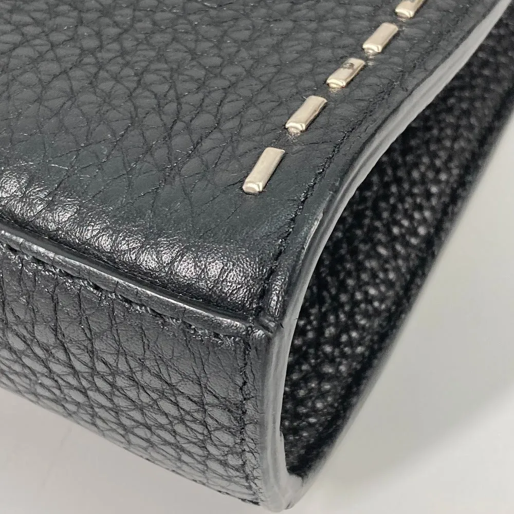 FENDI Handbag 7VA406 leather black Shoulder Bag Crossbody bag Selleria Peekaboo Iconic Fit mens Used