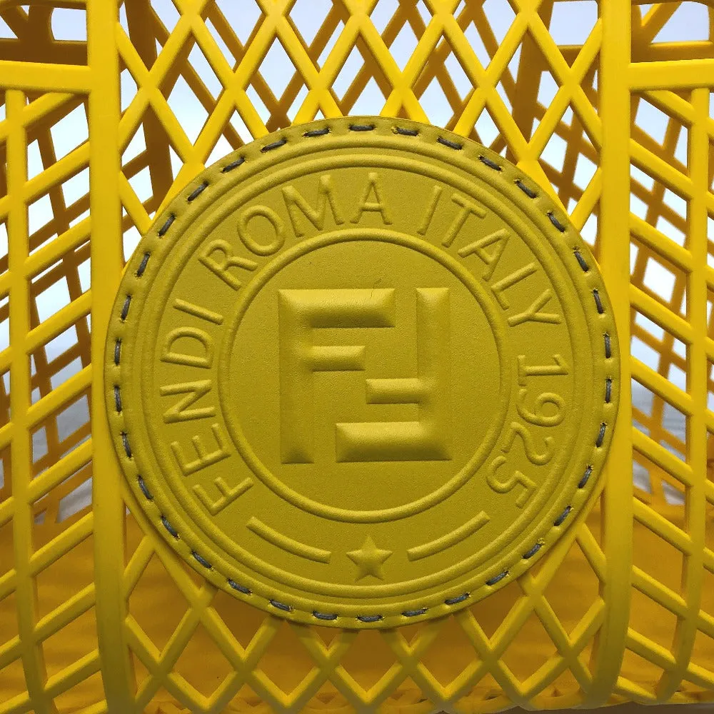 FENDI Handbag 8BH389 plastic yellow Medium basket Women Used