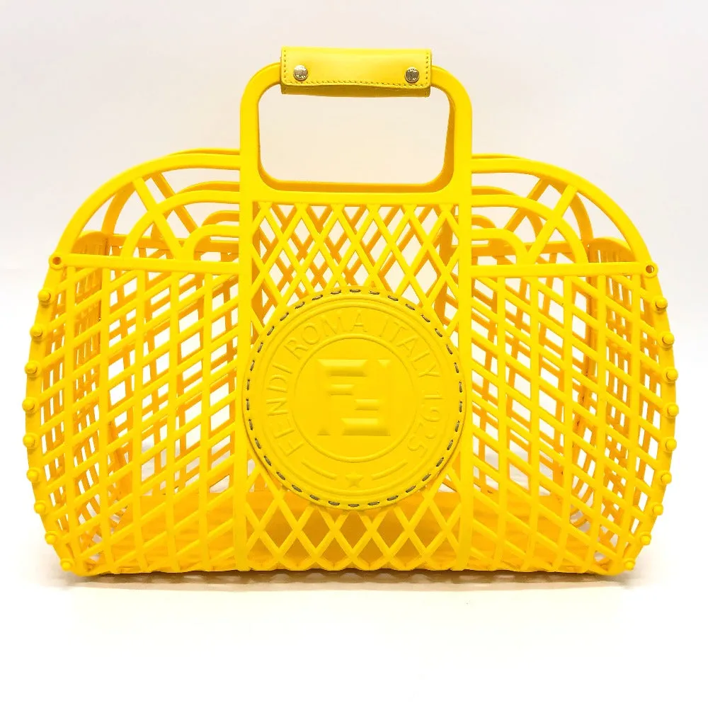 FENDI Handbag 8BH389 plastic yellow Medium basket Women Used