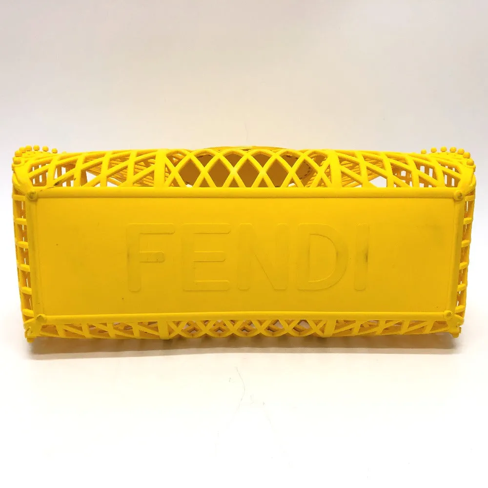 FENDI Handbag 8BH389 plastic yellow Medium basket Women Used