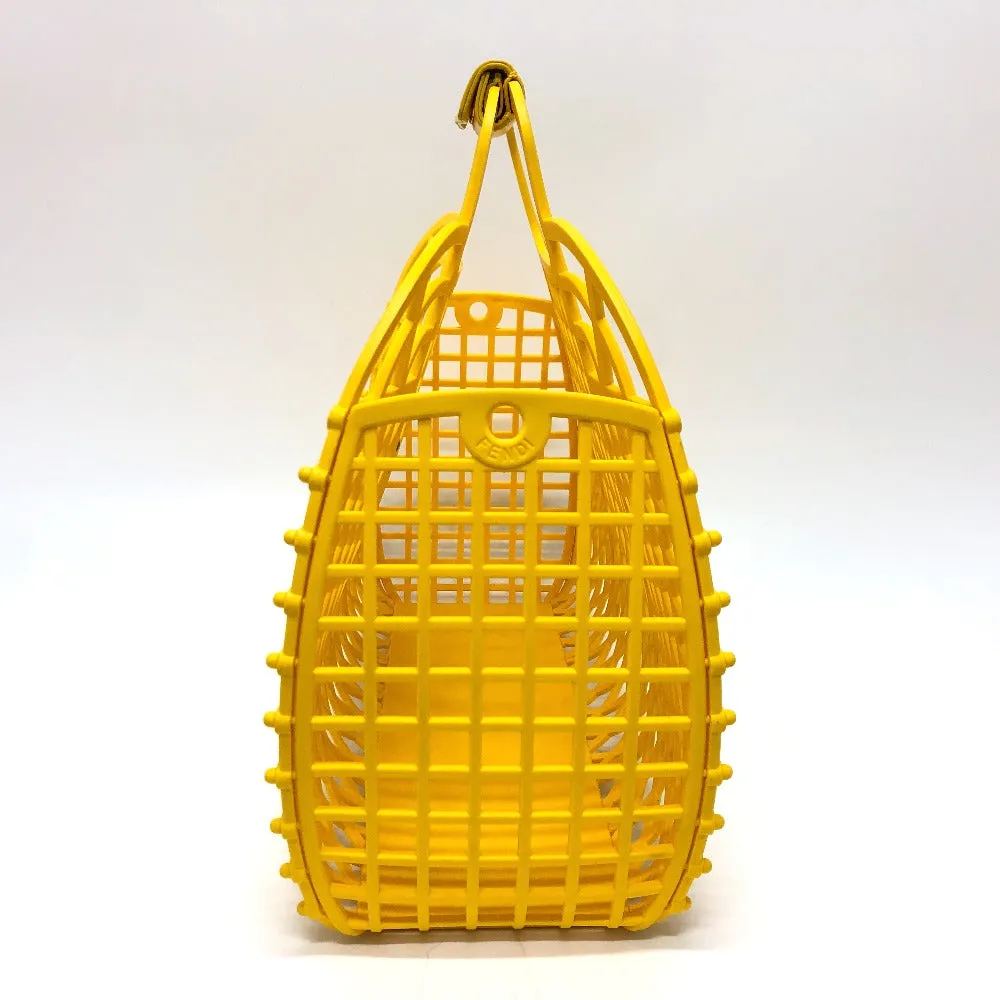 FENDI Handbag 8BH389 plastic yellow Medium basket Women Used