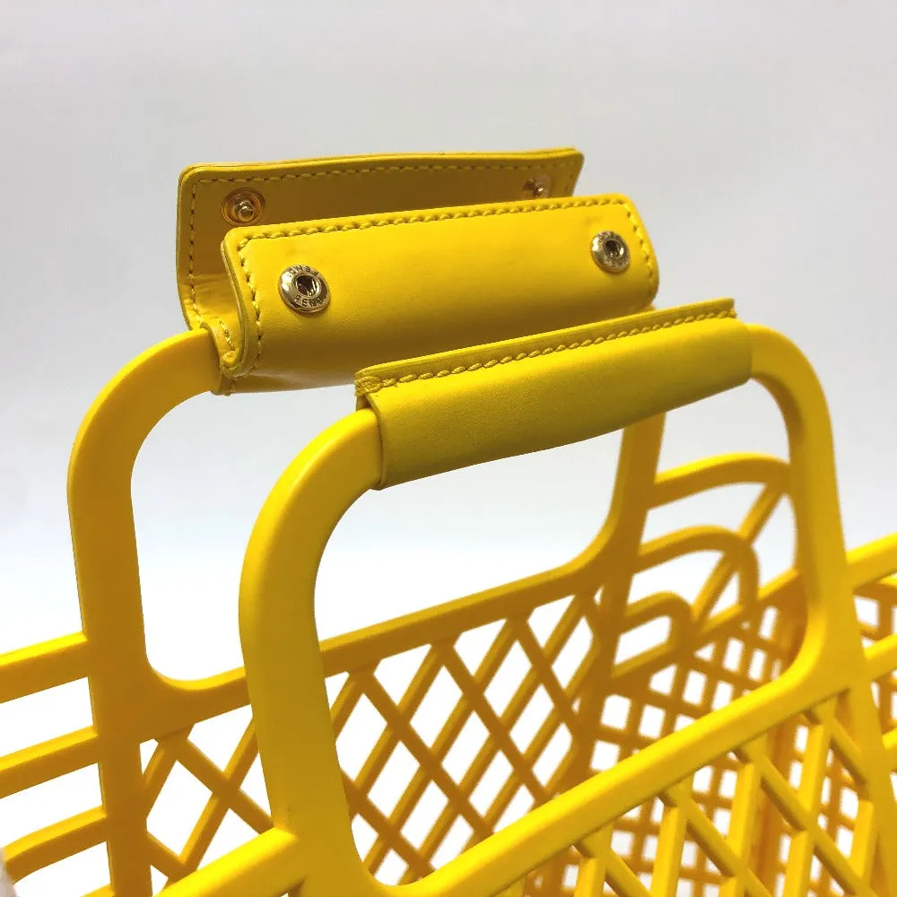 FENDI Handbag 8BH389 plastic yellow Medium basket Women Used