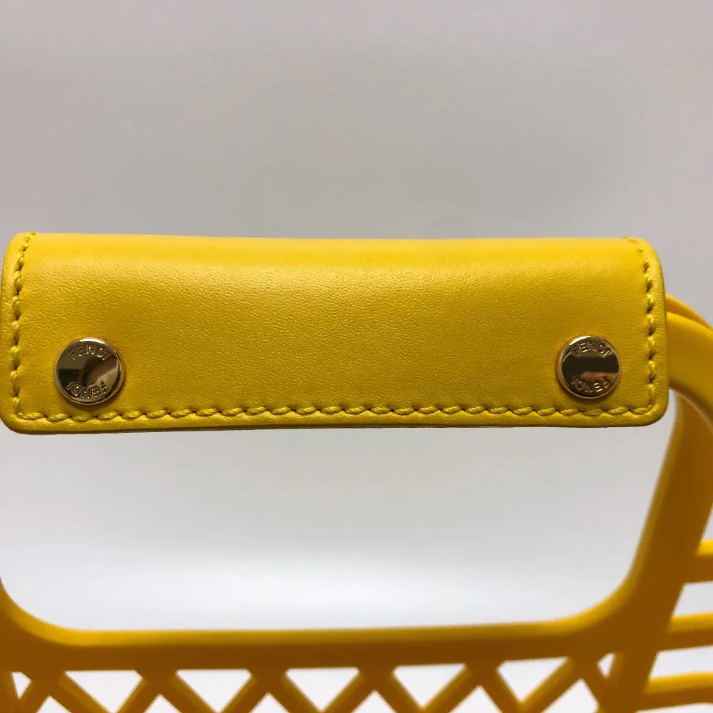 FENDI Handbag 8BH389 plastic yellow Medium basket Women Used