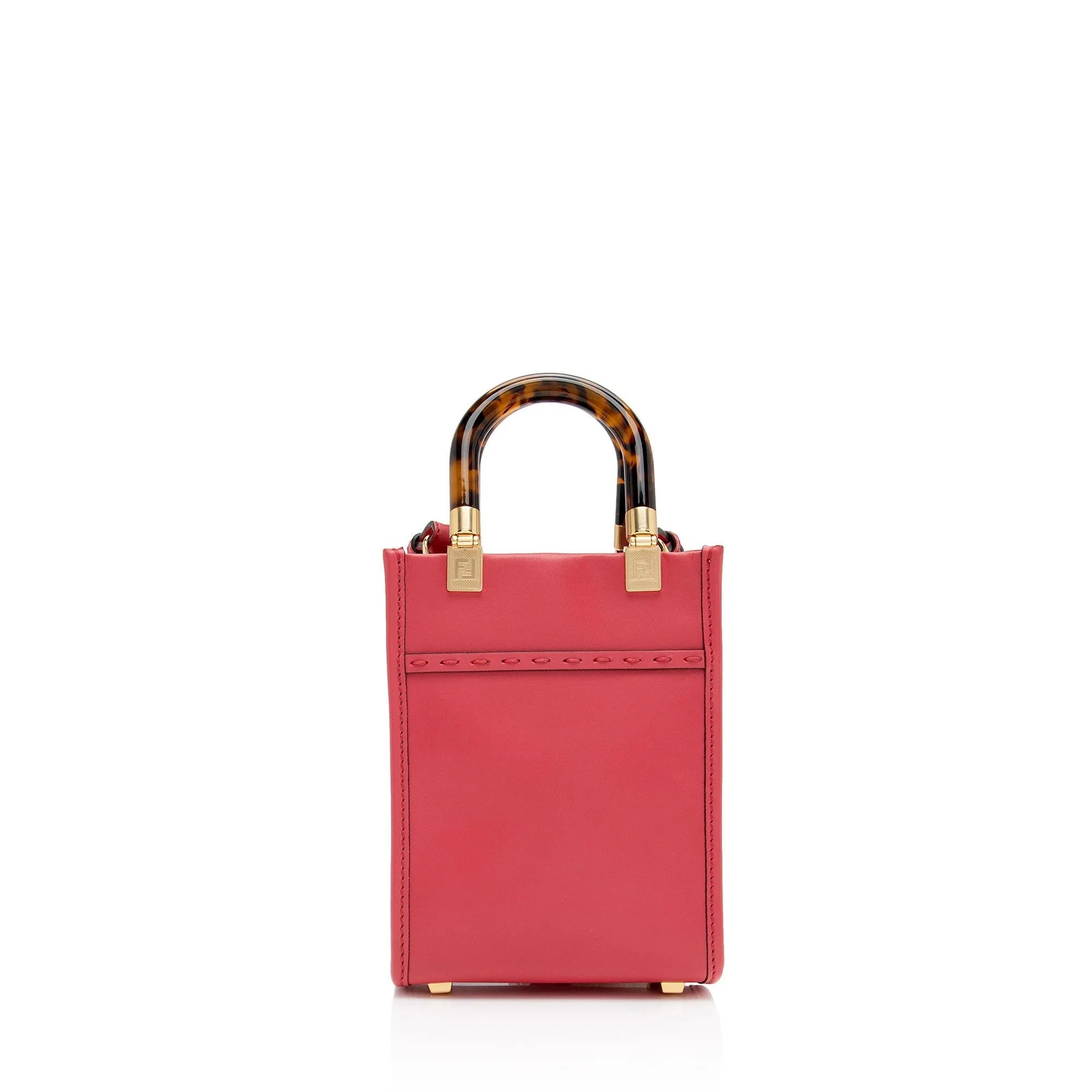 Fendi Leather Sunshine Mini Shopper Tote