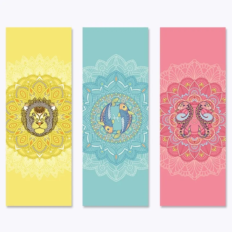 Gemini: Yoga Mat for Zodiac Lovers. Personalized Sun Sign Pilates mat. Extra thick, Non Slip. WickedYo.