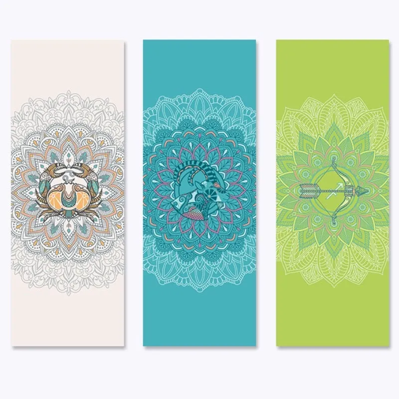 Gemini: Yoga Mat for Zodiac Lovers. Personalized Sun Sign Pilates mat. Extra thick, Non Slip. WickedYo.