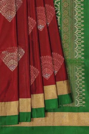 Gorgeous Caramel-Maroon Saree