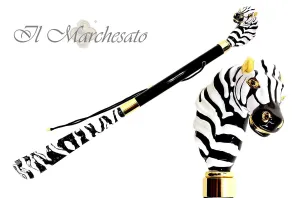Gorgeous Enamelled Zebra Shoehorn