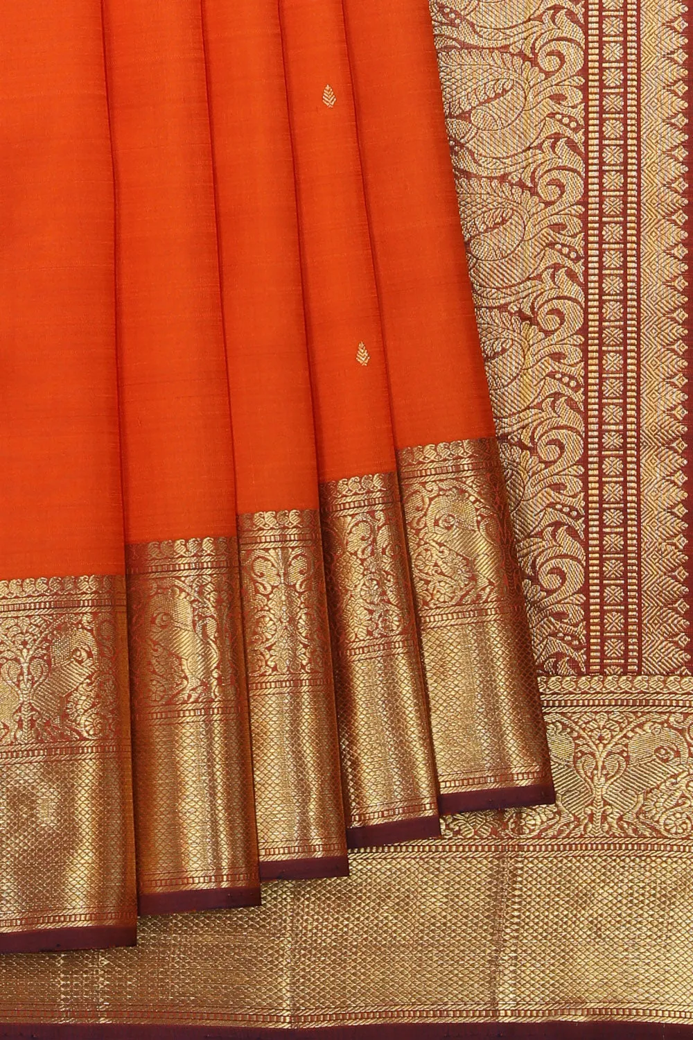 Gorgeous Silk Orange Saree