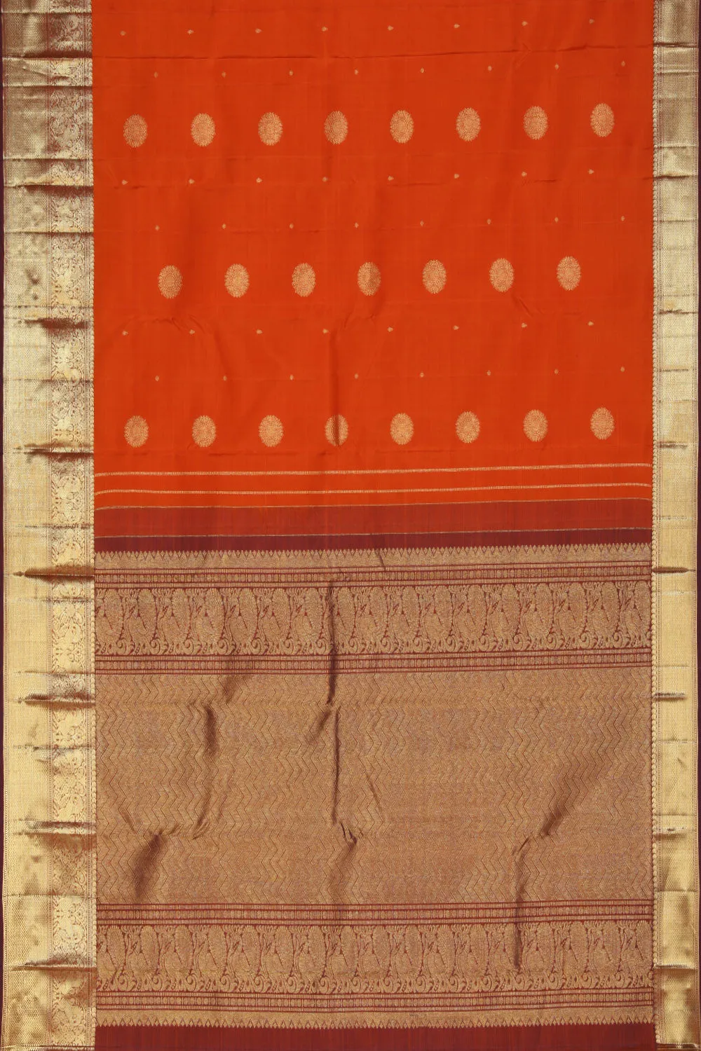 Gorgeous Silk Orange Saree