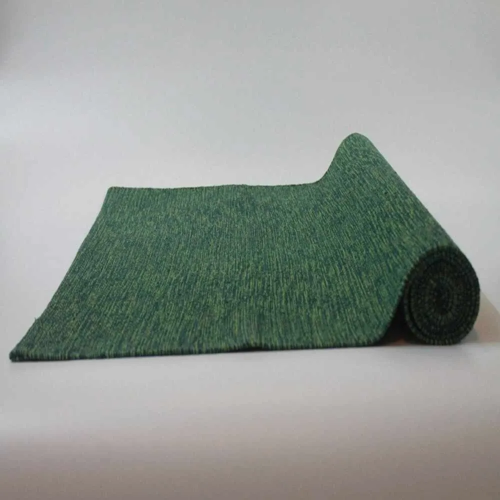 Green Yoga/Pilate Mat With Bag and Strap | Rubber Back For Firm Grip | Cotton