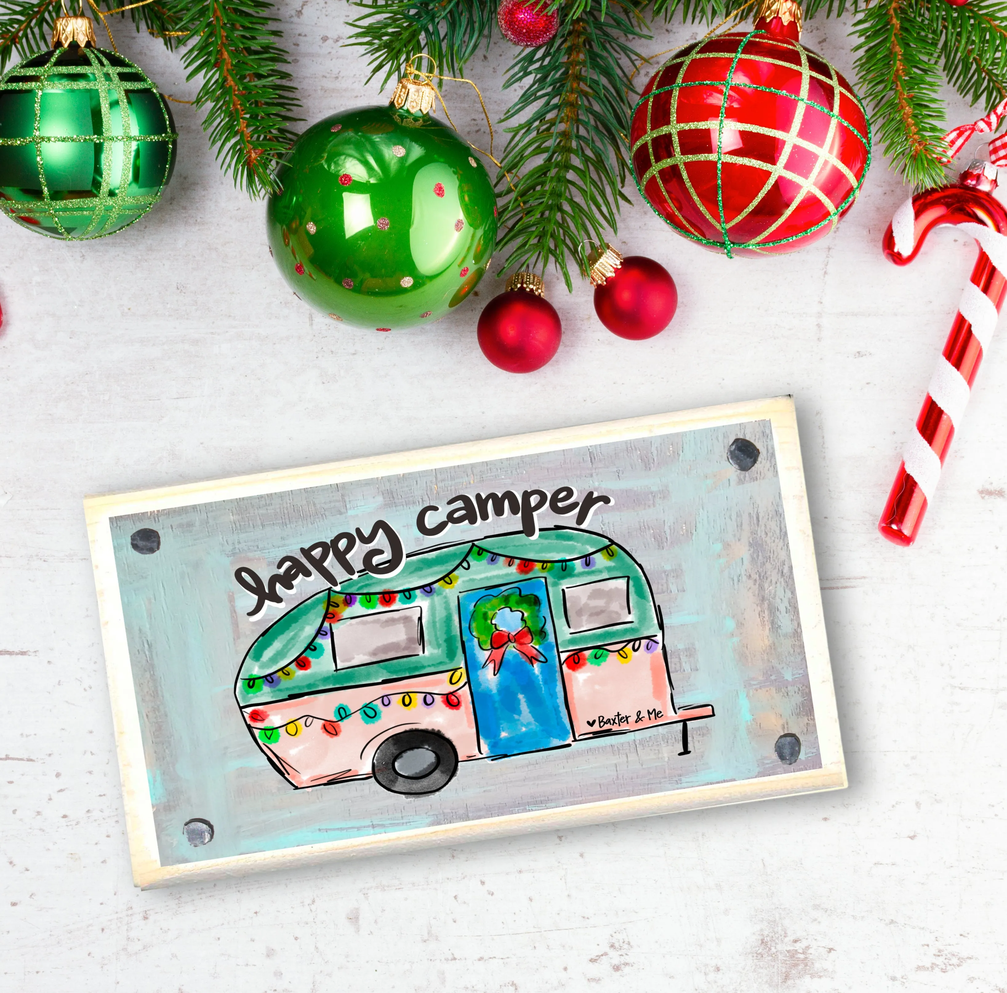 Happy Camper Christmas Happy Block