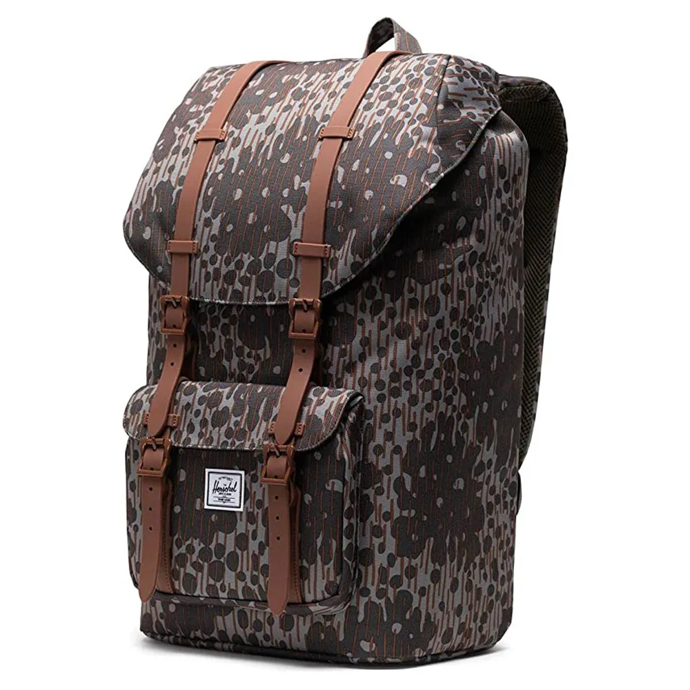 Herschel Unisex Green Pea Camo One Size Little America Backpack - 10020-04519-OS