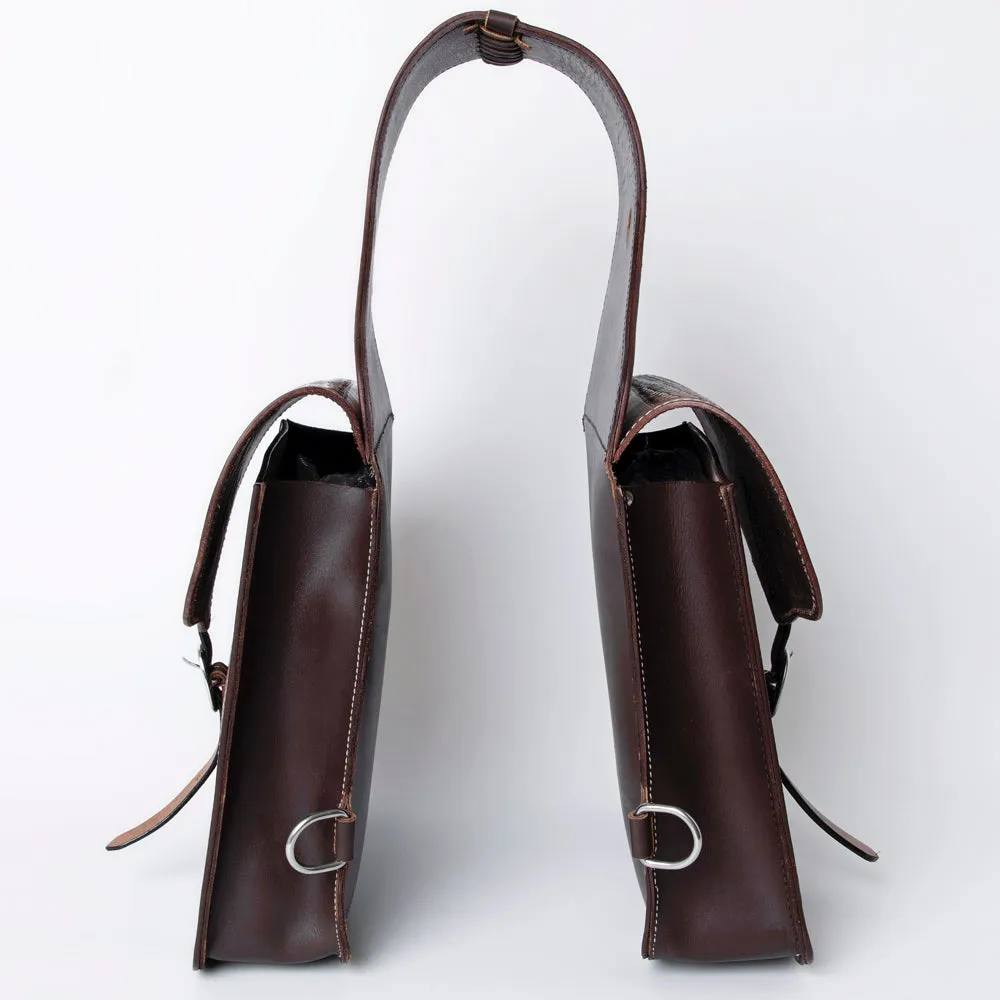 Hilason Floral  Western Horse Leather Saddle Bag Heavyduty Traditional Trail Ride