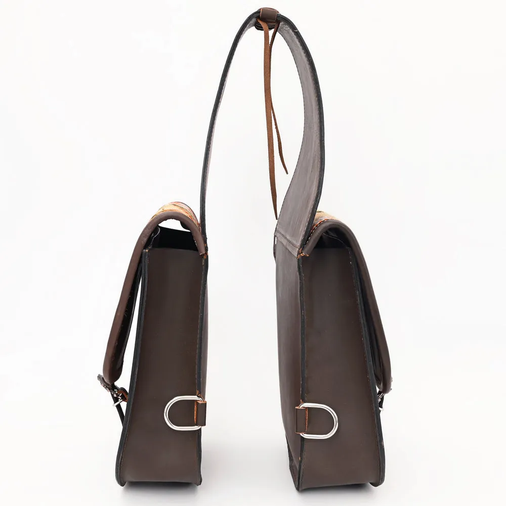 Hilason Floral  Western Horse Leather Saddle Bag Heavyduty Traditional Trail Ride