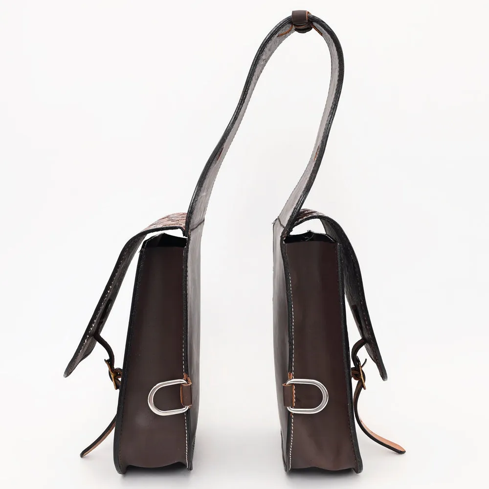 Hilason Floral  Western Horse Leather Saddle Bag Heavyduty Traditional Trail Ride