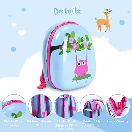 HONEY JOY Kids Luggage, Hard Shell with Wheels, (Deer)