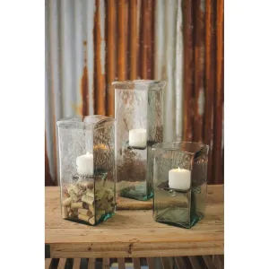 Kalalou - SQUARE CANDLE HURRICANE - LARGE - CV2211