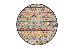KAS Calla Aztec Round Indoor/Outdoor Rug