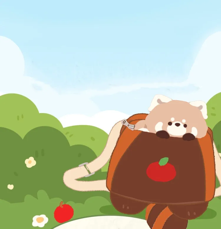  Kawaii Red Panda Plush Backpack