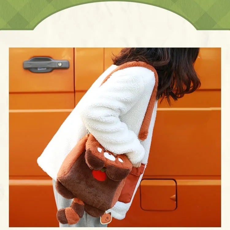  Kawaii Red Panda Plush Backpack