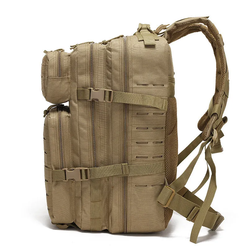 Khaki Outdoor sports backpack Large capacity travel commuter backpack Water-proof multifunctional backpack