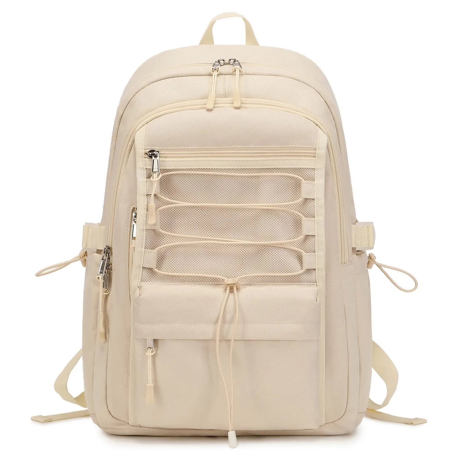 Kids Mesh School Backpacks - Black Khaki Book Bags For Boys Girls Laptop Backpack For Teens Durable Studants