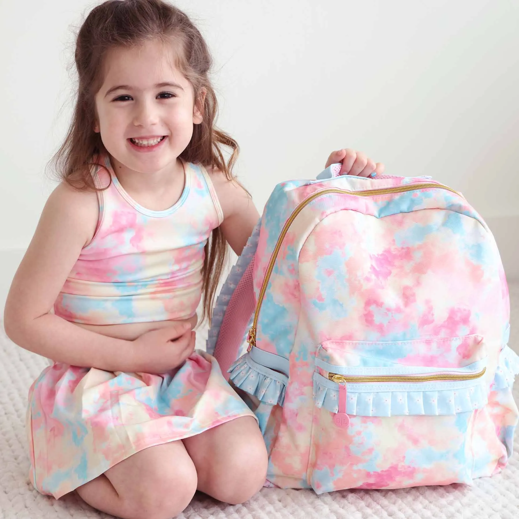 Kids Ruffle Backpack | Candy Clouds