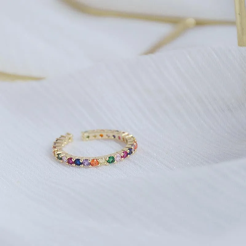 KittenAlarm - Esther Multi Colored Crystal Ring