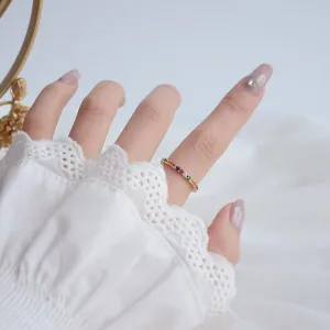 KittenAlarm - Esther Multi Colored Crystal Ring
