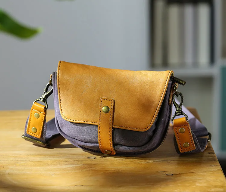 Ladies Green Canvas Bag Canvas And Leather Crossbody Purse For Women