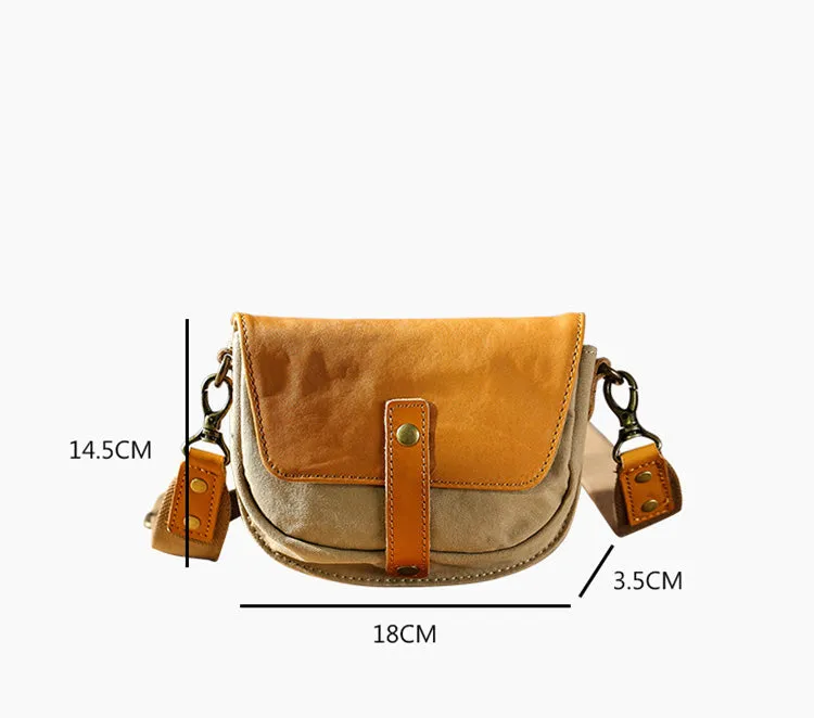 Ladies Green Canvas Bag Canvas And Leather Crossbody Purse For Women