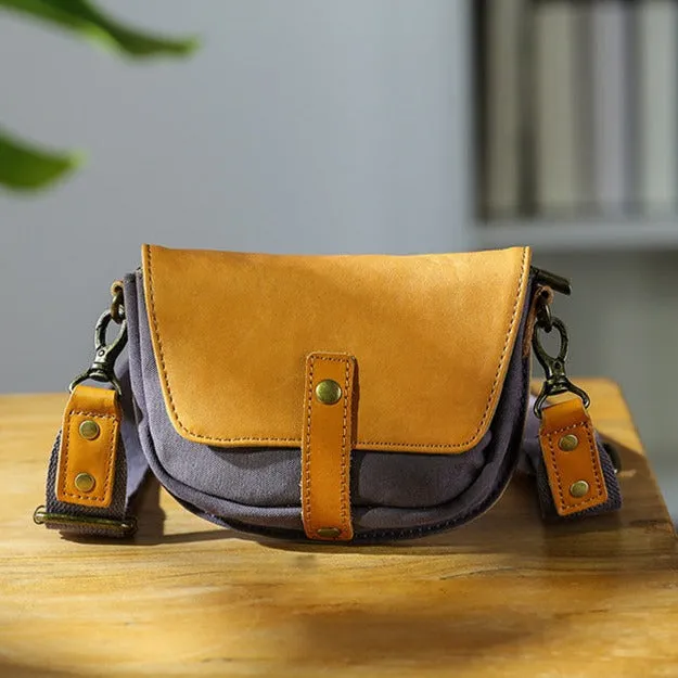 Ladies Green Canvas Bag Canvas And Leather Crossbody Purse For Women