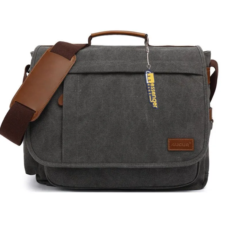 Large Canvas Office Messenger Bag