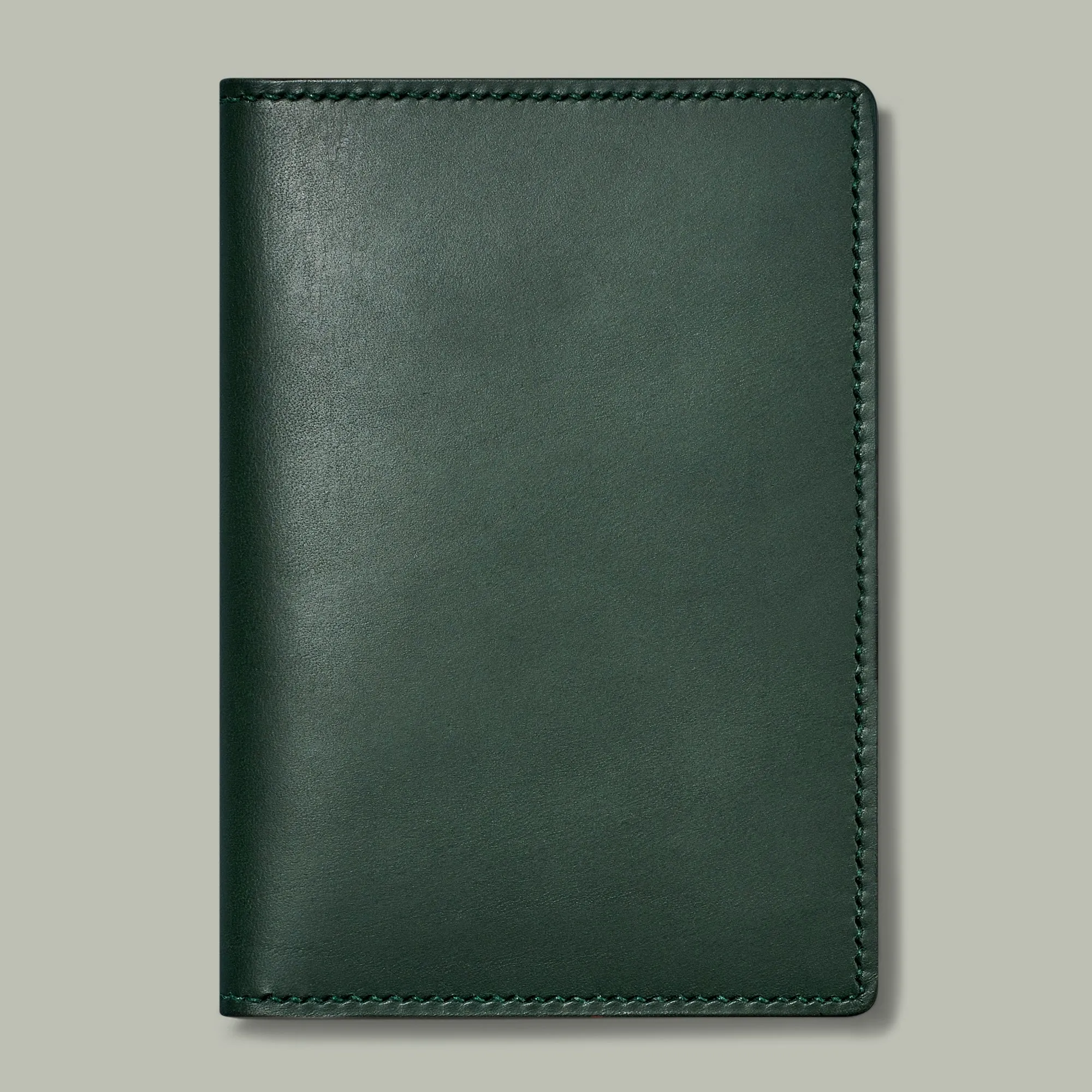 Leather Hand-Stitched Passport Holder [H&H Green]