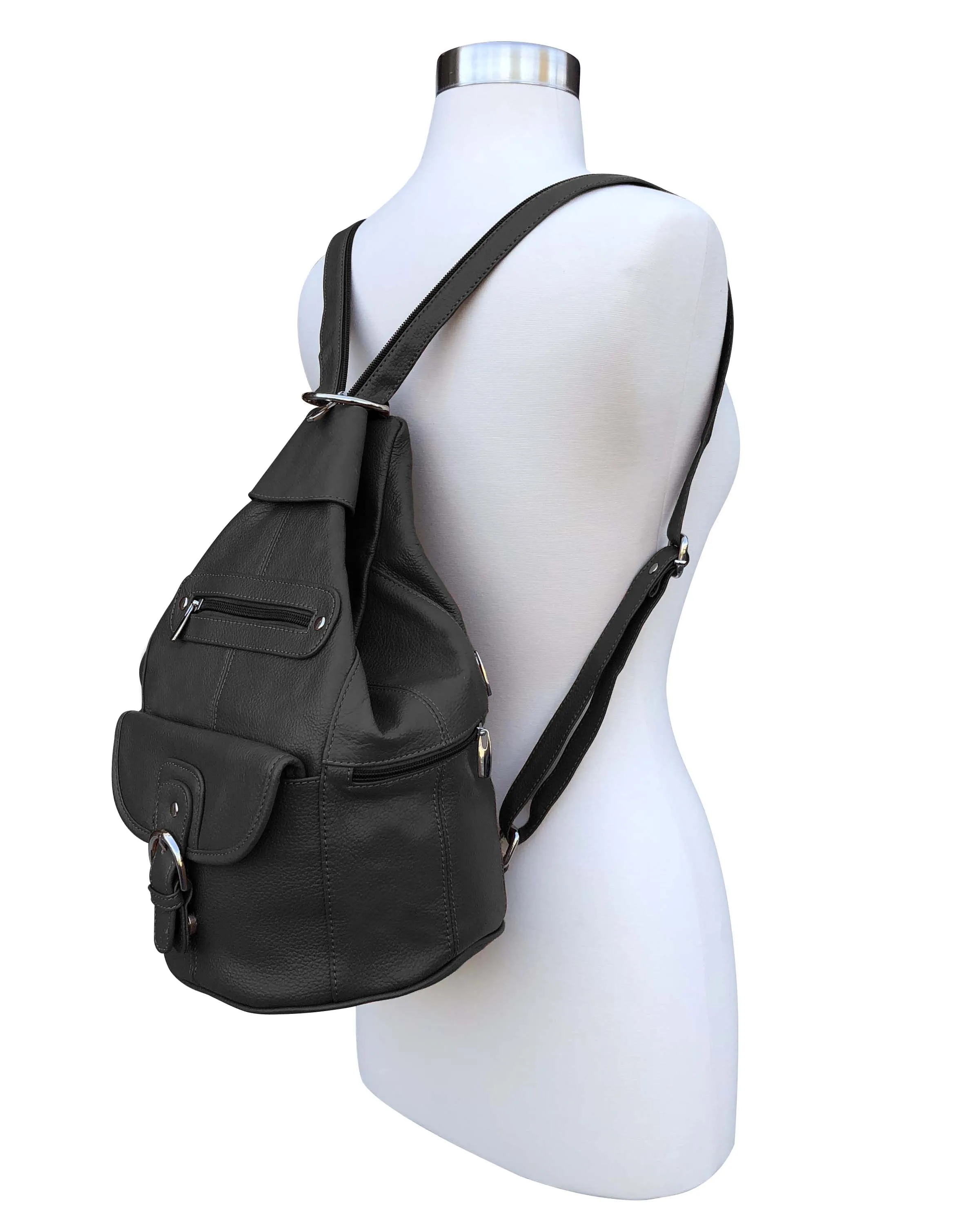 Light Brown Leather Backpack