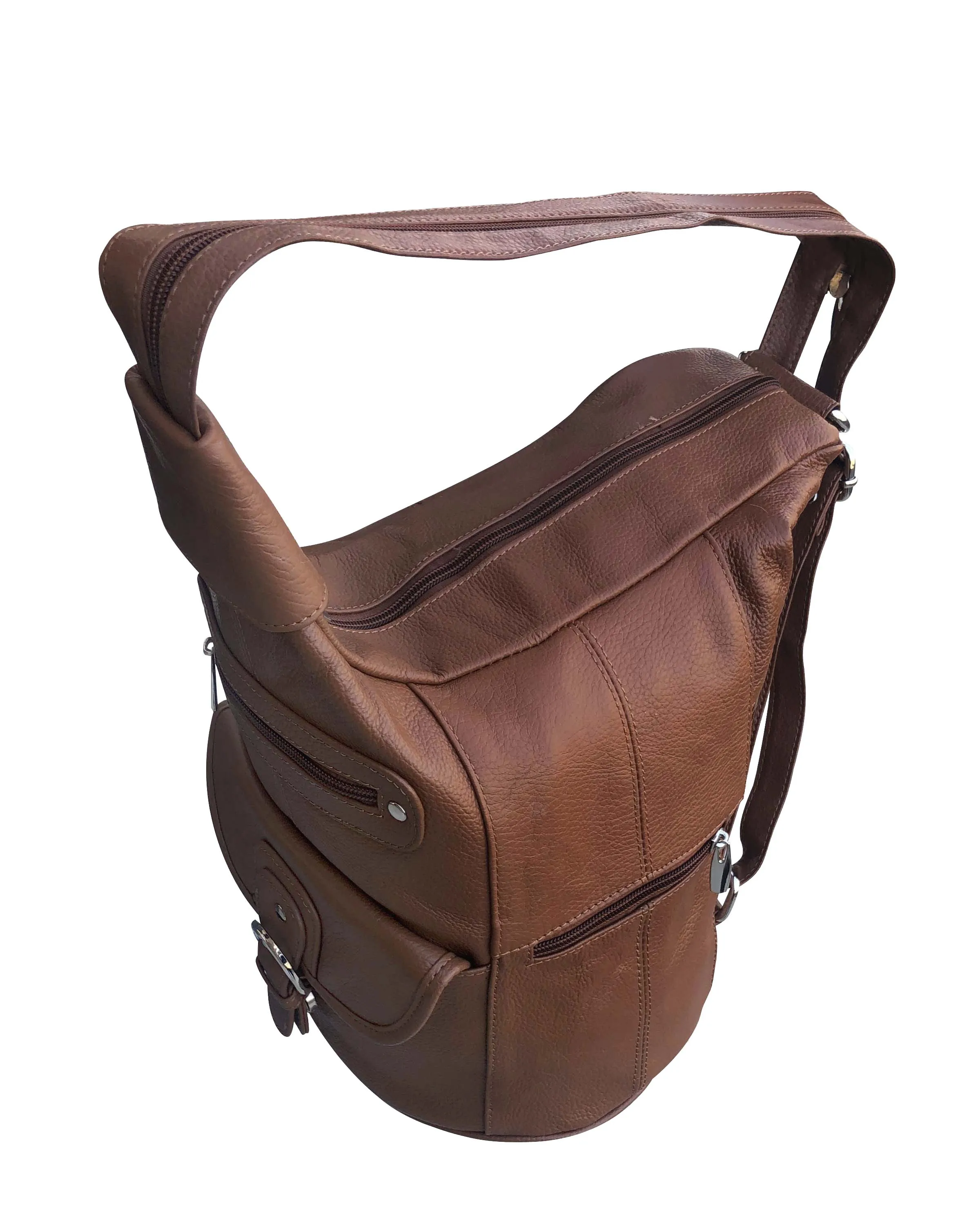 Light Brown Leather Backpack