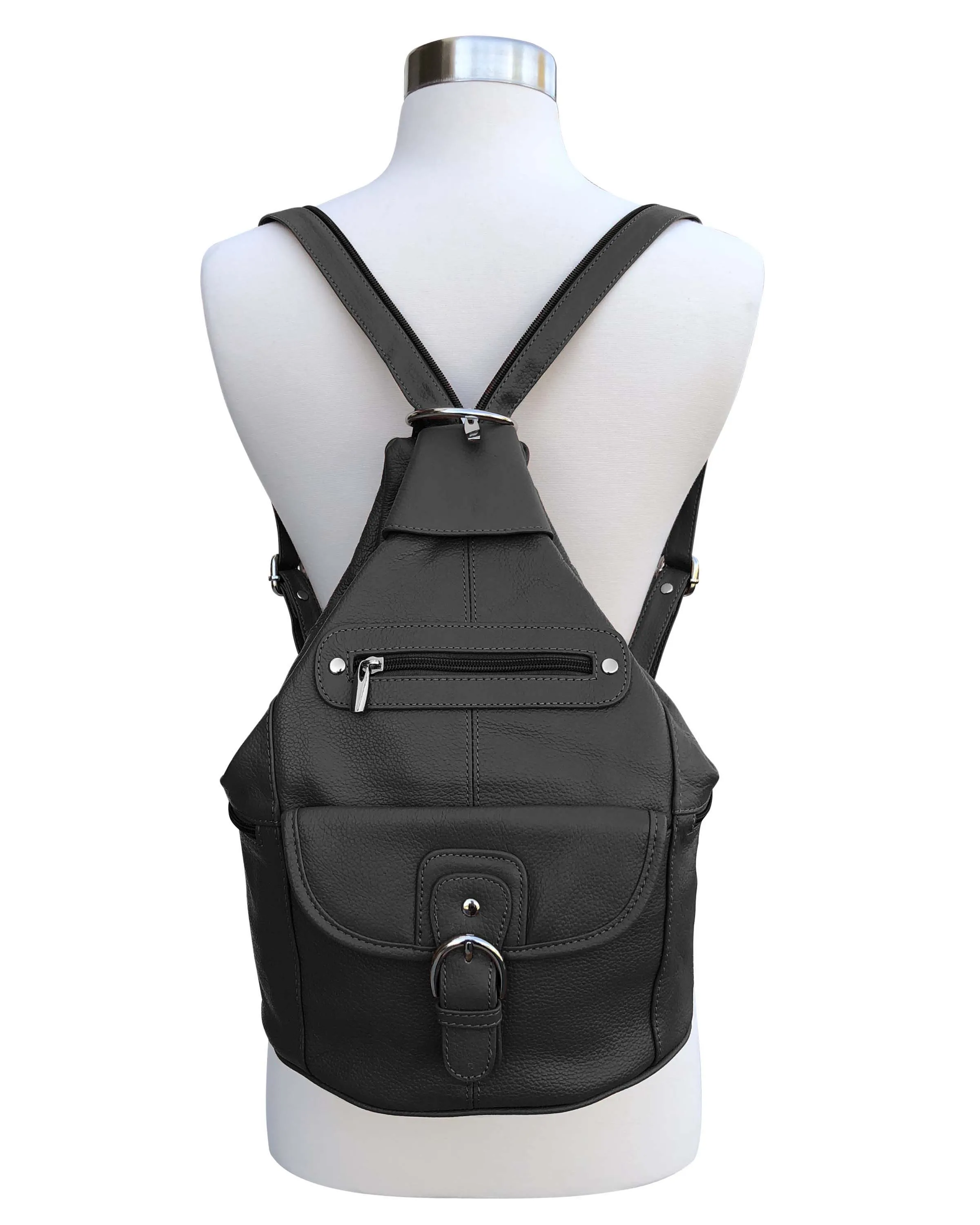 Light Brown Leather Backpack