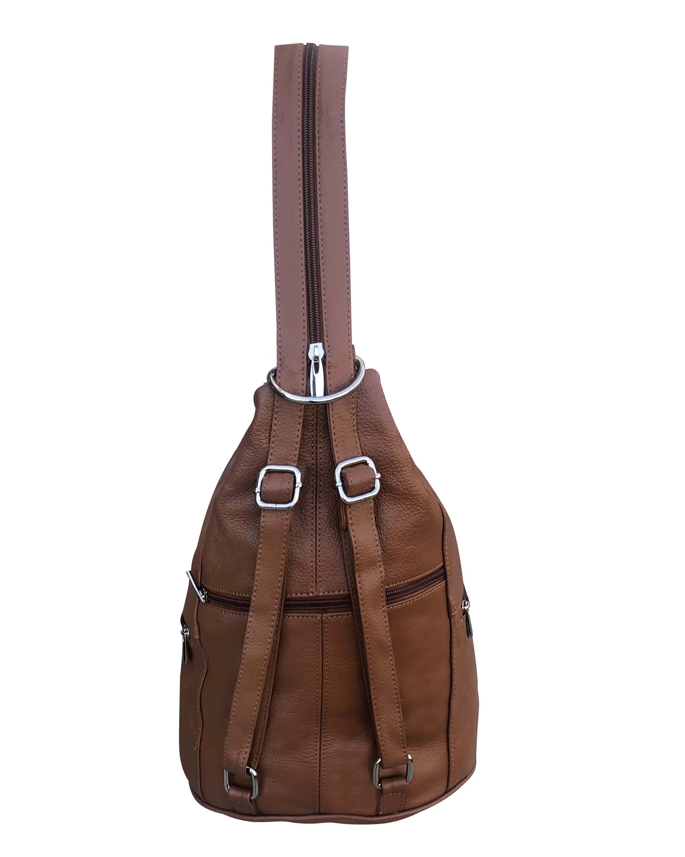 Light Brown Leather Backpack