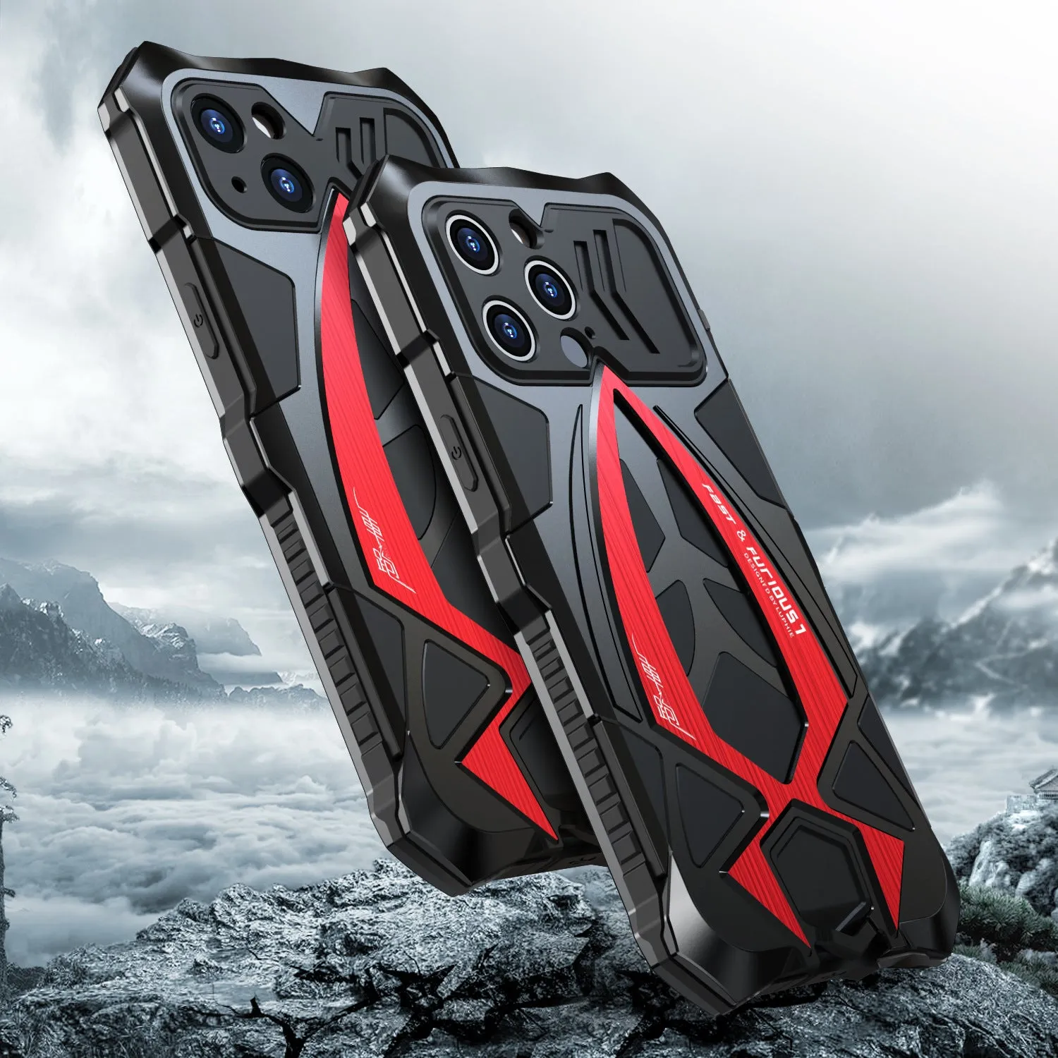 Luphie Roadster Sports Car Water-resistant Shockproof Heavy Duty Metal Case Cover