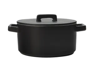 Maxwell & Williams Epicurious Round Casserole 2.6l Black Gift Boxed