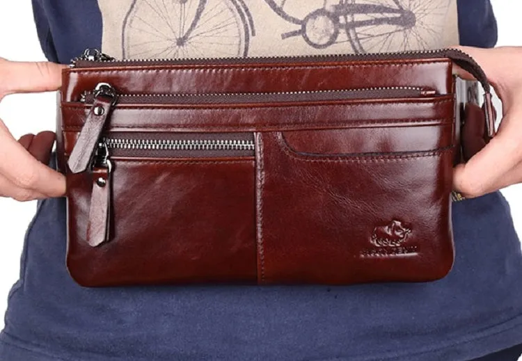 Men's Genuine Leather Waist Pack