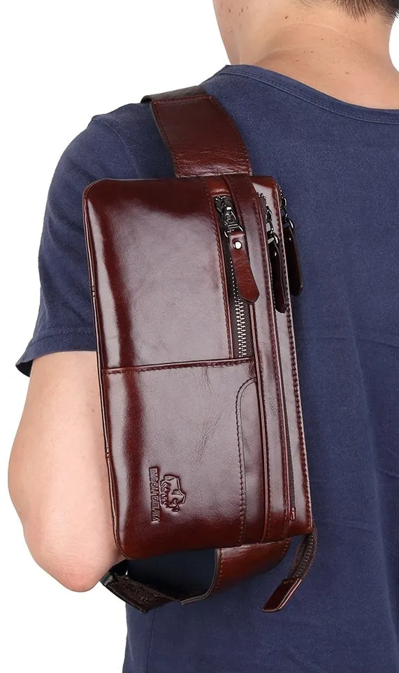 Men's Genuine Leather Waist Pack