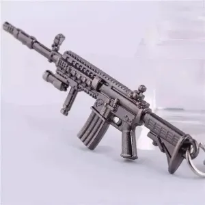 Metal M4a1-x Assault Rifle Gun Model Keychain